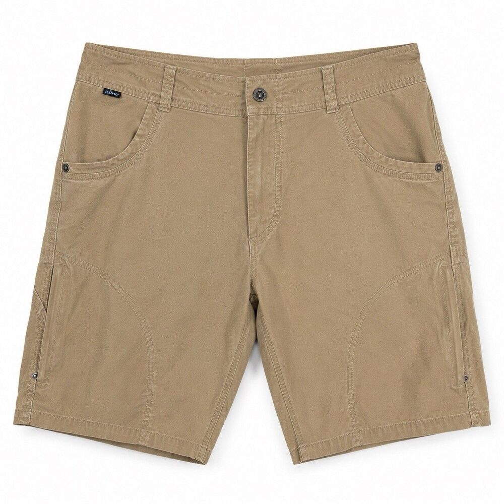Kuhl Ramblr Hiking Shorts Men’s Size 34 Khaki Vintage Patina Outdoor Casual 10”